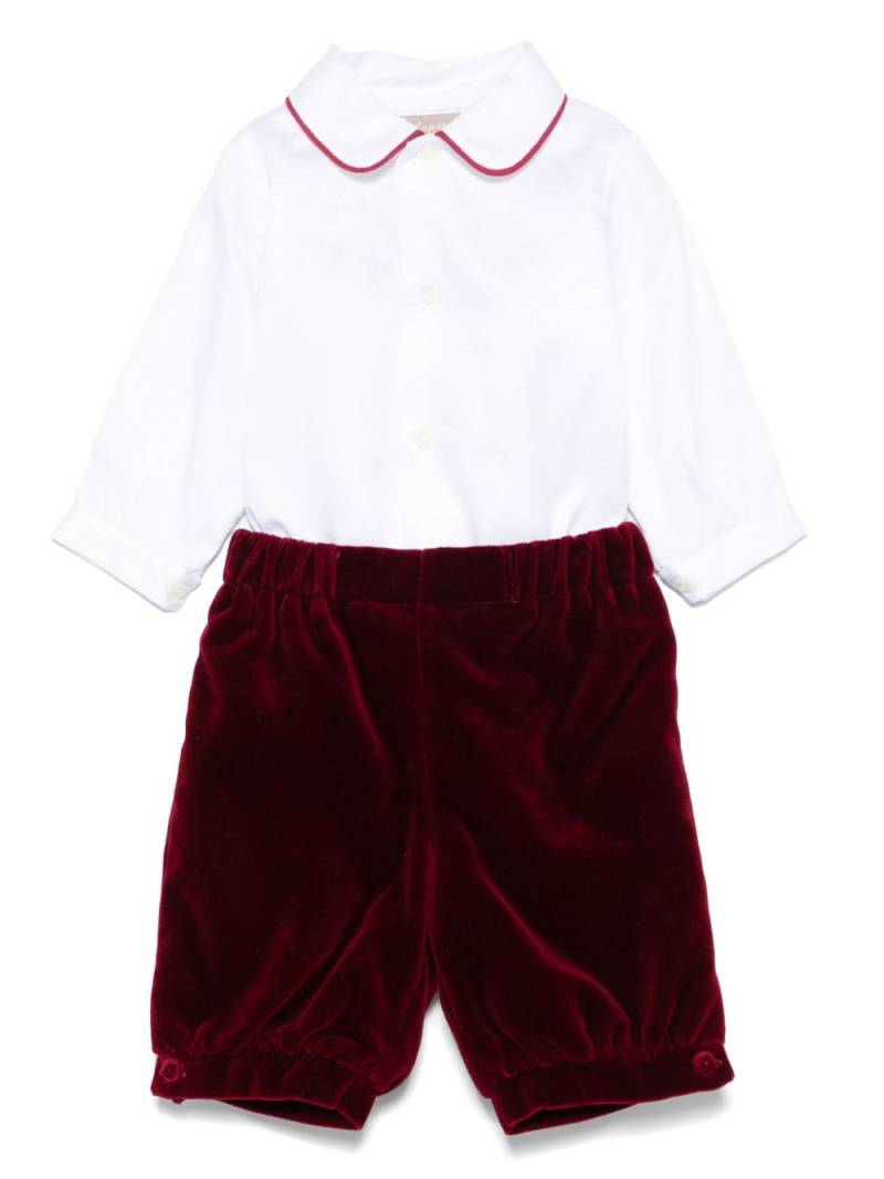 La Stupenderia velvet trouser set - Red von La Stupenderia