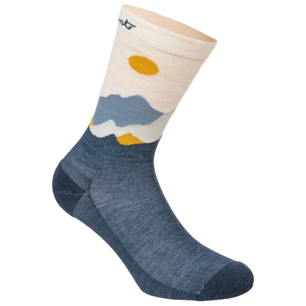 LaMunt - Women's Martha Illustration Sock - Merinosocken Gr 35-38;39-42 blau;schwarz von LaMunt