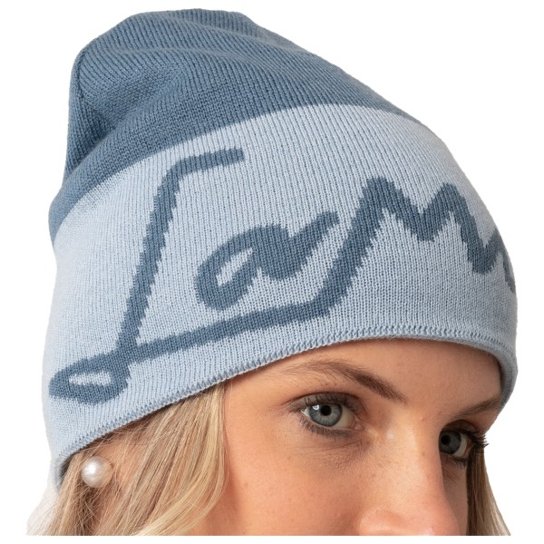 LaMunt - Women's Martha Logo Knit Beanie - Mütze Gr One Size grau;lila/rot von LaMunt