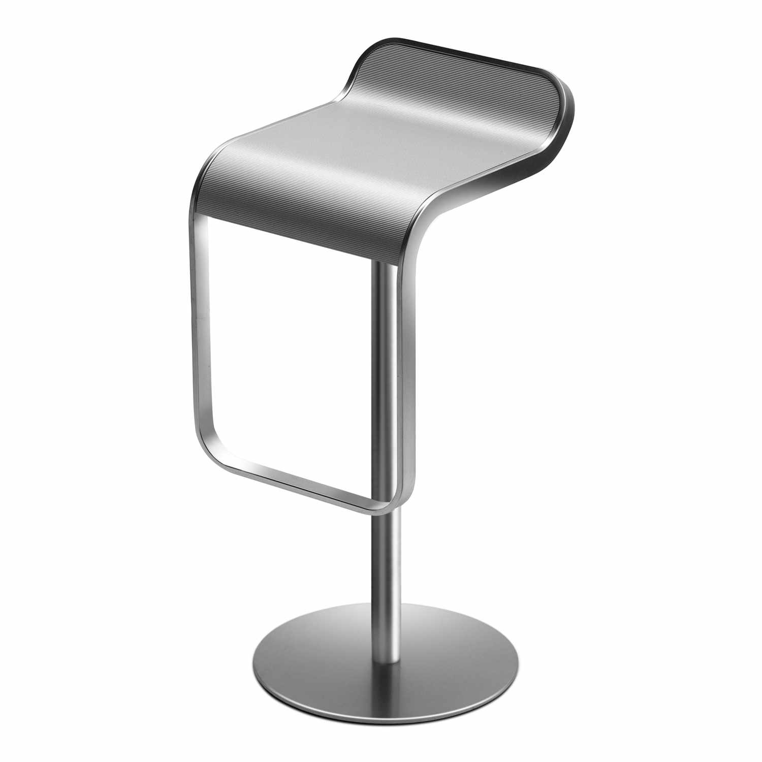 LEM Hocker fix, Gestell metall weiss lackiert, Sitzfläche leder weiss LEM Hocker fix, Gestell metall weiss lackiert, Sitzfläche leder weiss von LaPalma