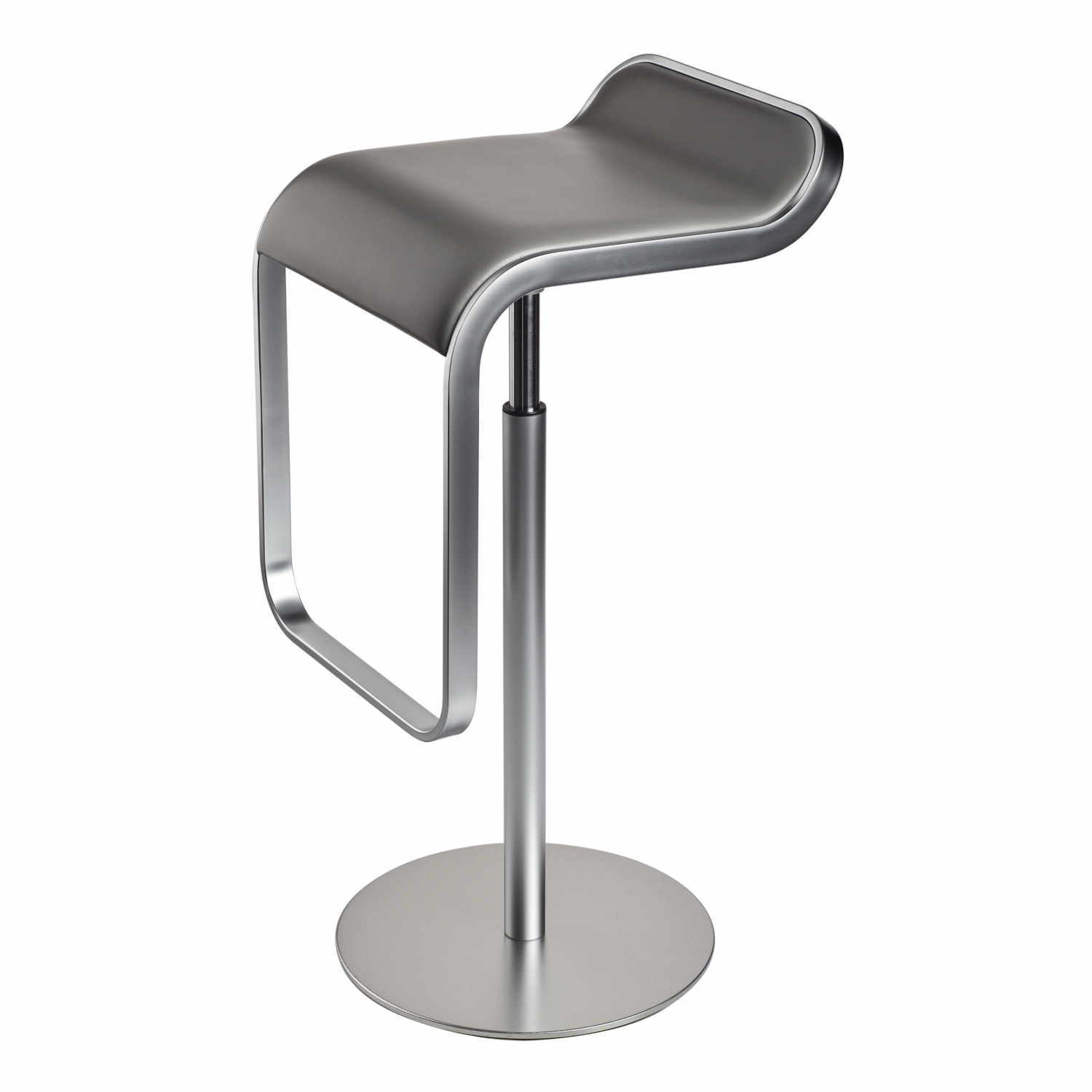 LEM Hocker hoch, Gestell metall weiss lackiert, Sitzfläche leder rot LEM Hocker hoch, Gestell metall weiss lackiert, Sitzfläche leder rot von LaPalma