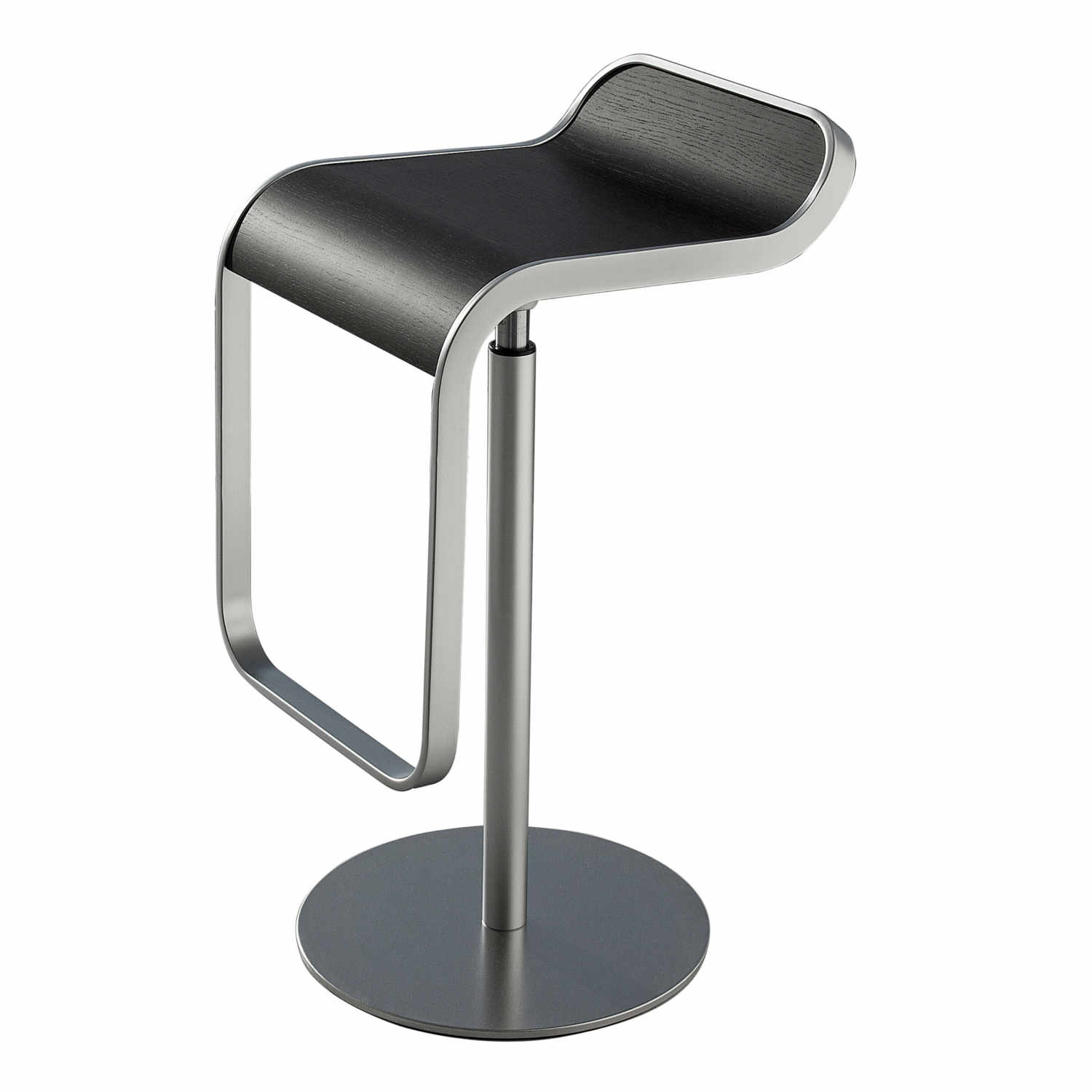 LEM Hocker niedrig, Gestell metall weiss lackiert, Sitzfläche leder grau LEM Hocker niedrig, Gestell metall weiss lackiert, Sitzfläche leder grau von LaPalma
