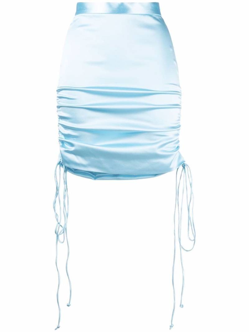 LaQuan Smith ruched-detail mini skirt - Blue von LaQuan Smith