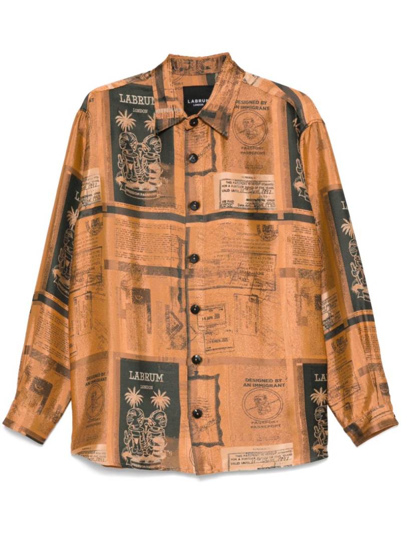 Labrum London Passport shirt - Brown von Labrum London