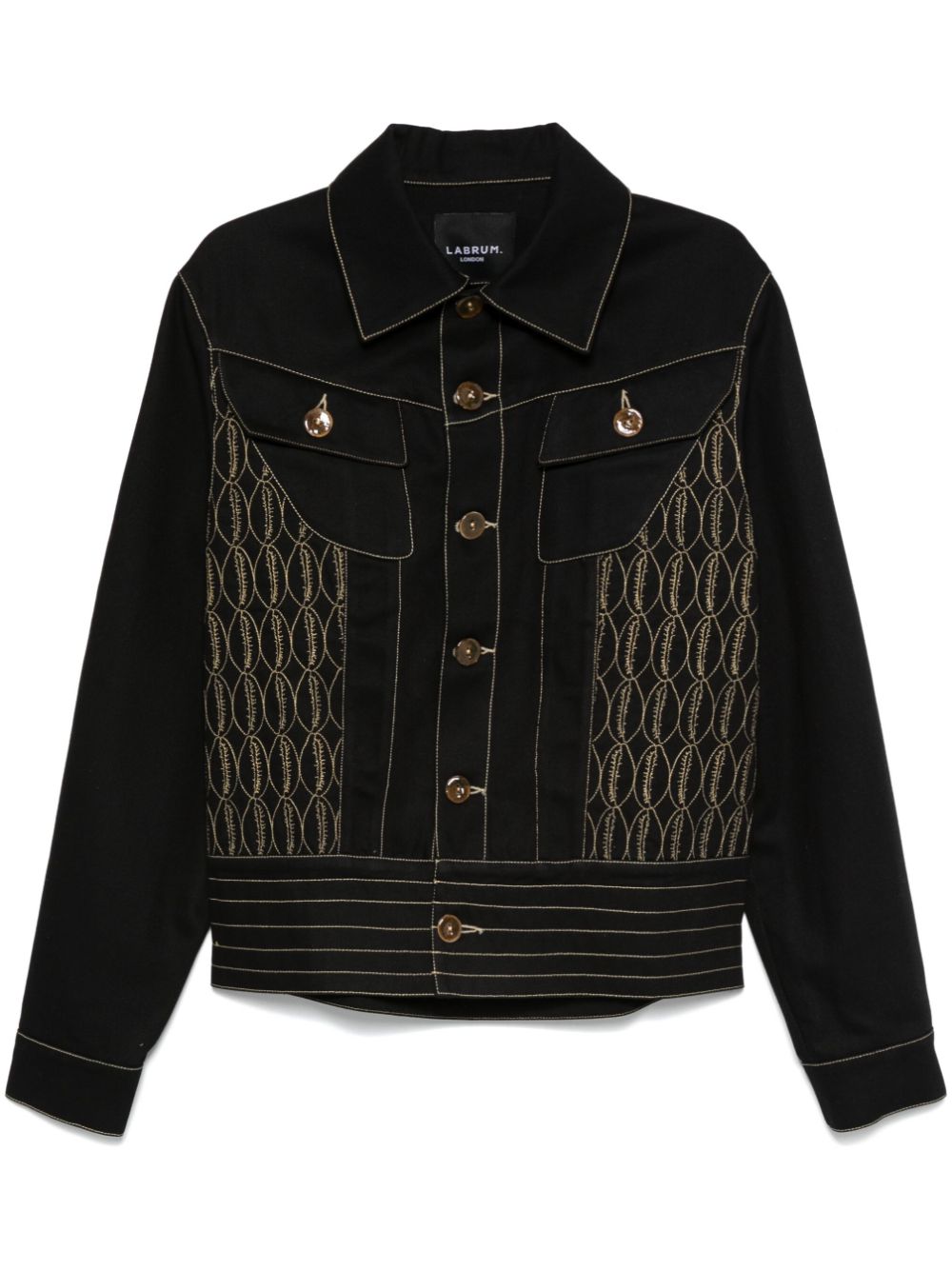 Labrum London embroidered work jacket - Black von Labrum London