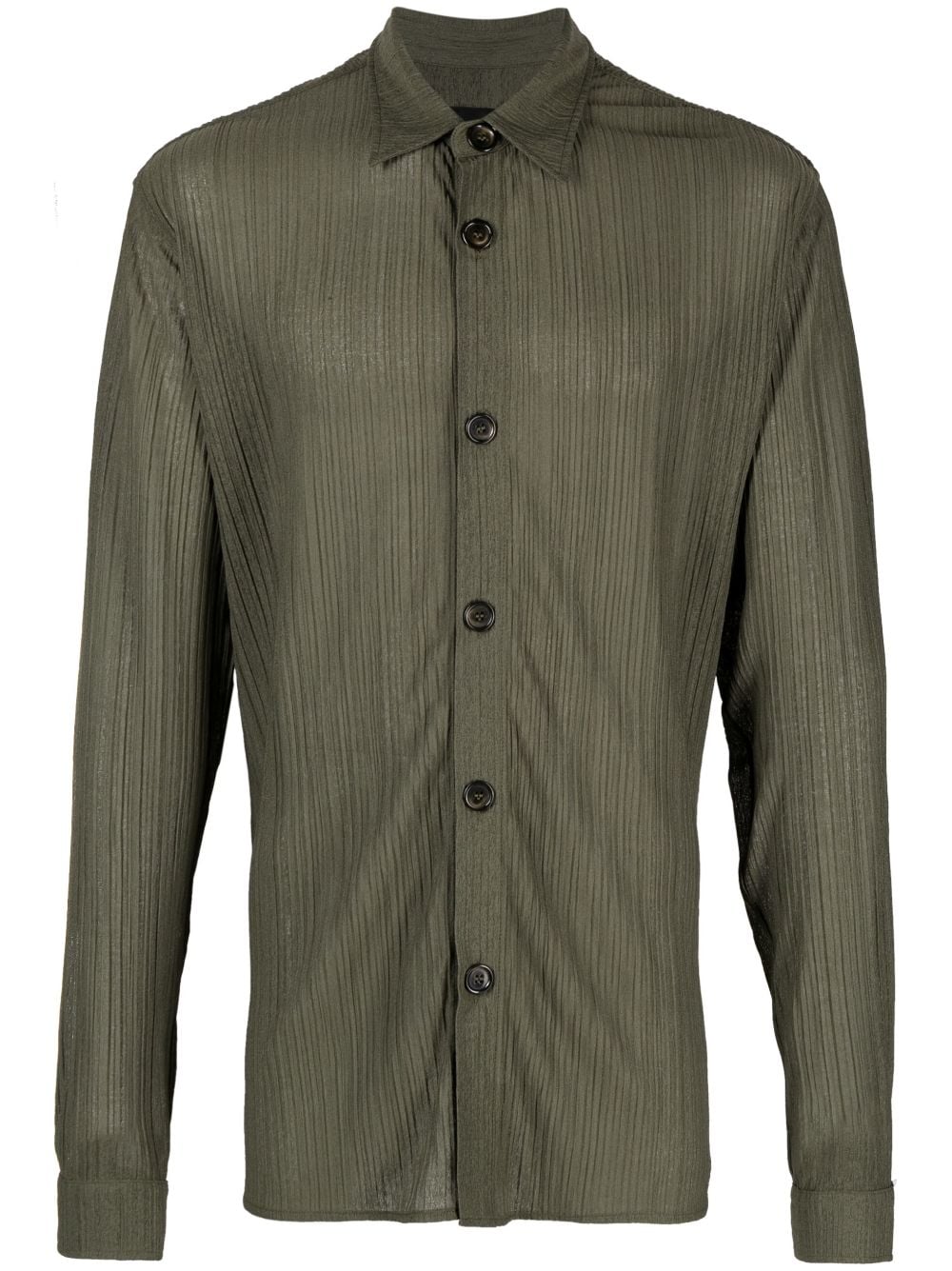 Labrum London long-sleeve crinkled shirt - Green von Labrum London