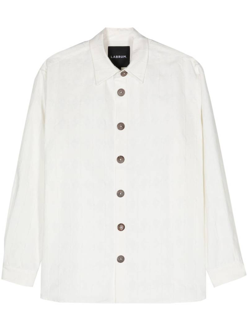 Labrum London monogram-jacquard button-up shirt - White von Labrum London