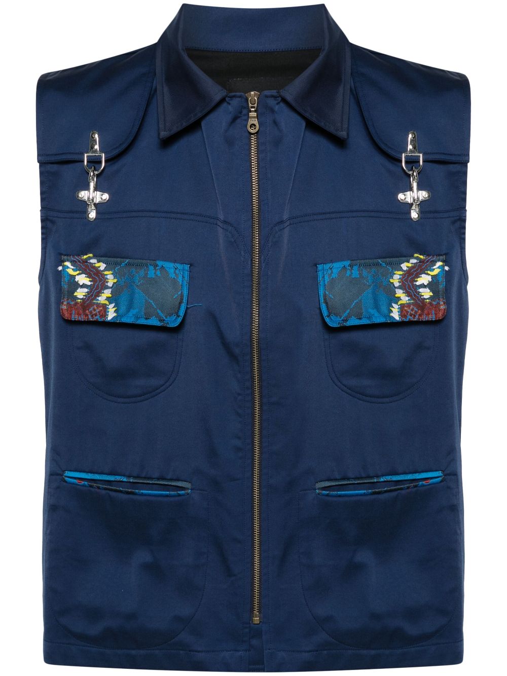 Labrum London sleeveless twill waistcoat - Blue von Labrum London