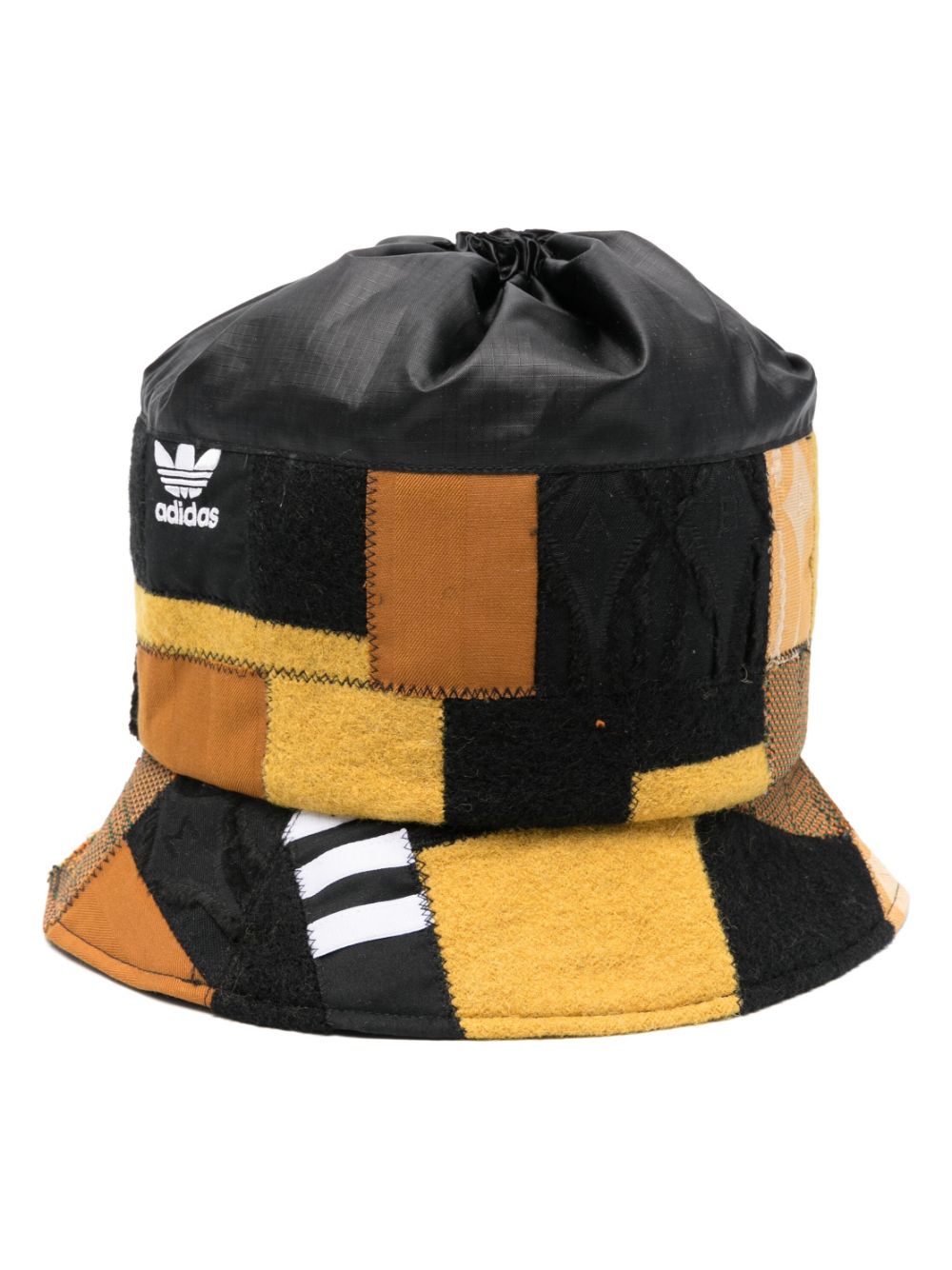 Labrum London x adidas patchwork tie-top bucket hat - Black