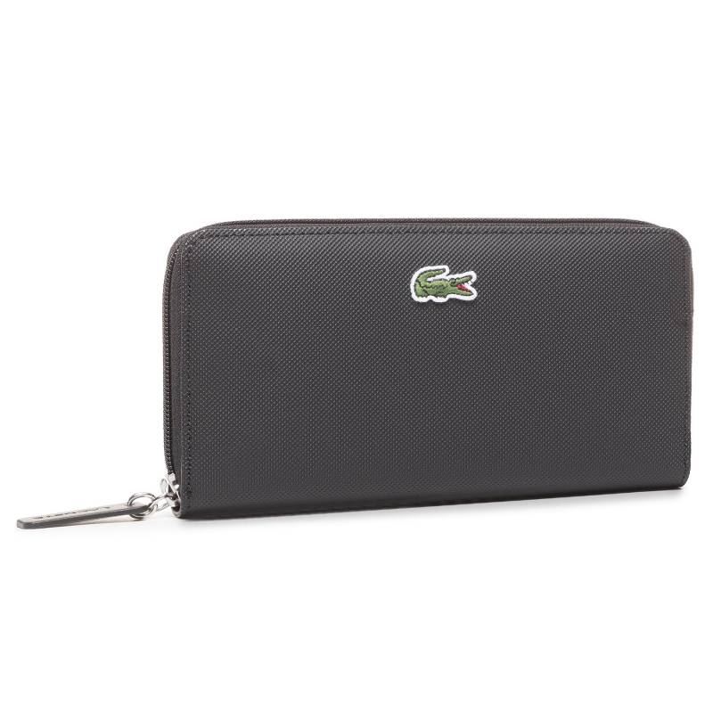 Große Damen Geldbörse Lacoste L Zip Wallet NF2900PO Schwarz von Lacoste