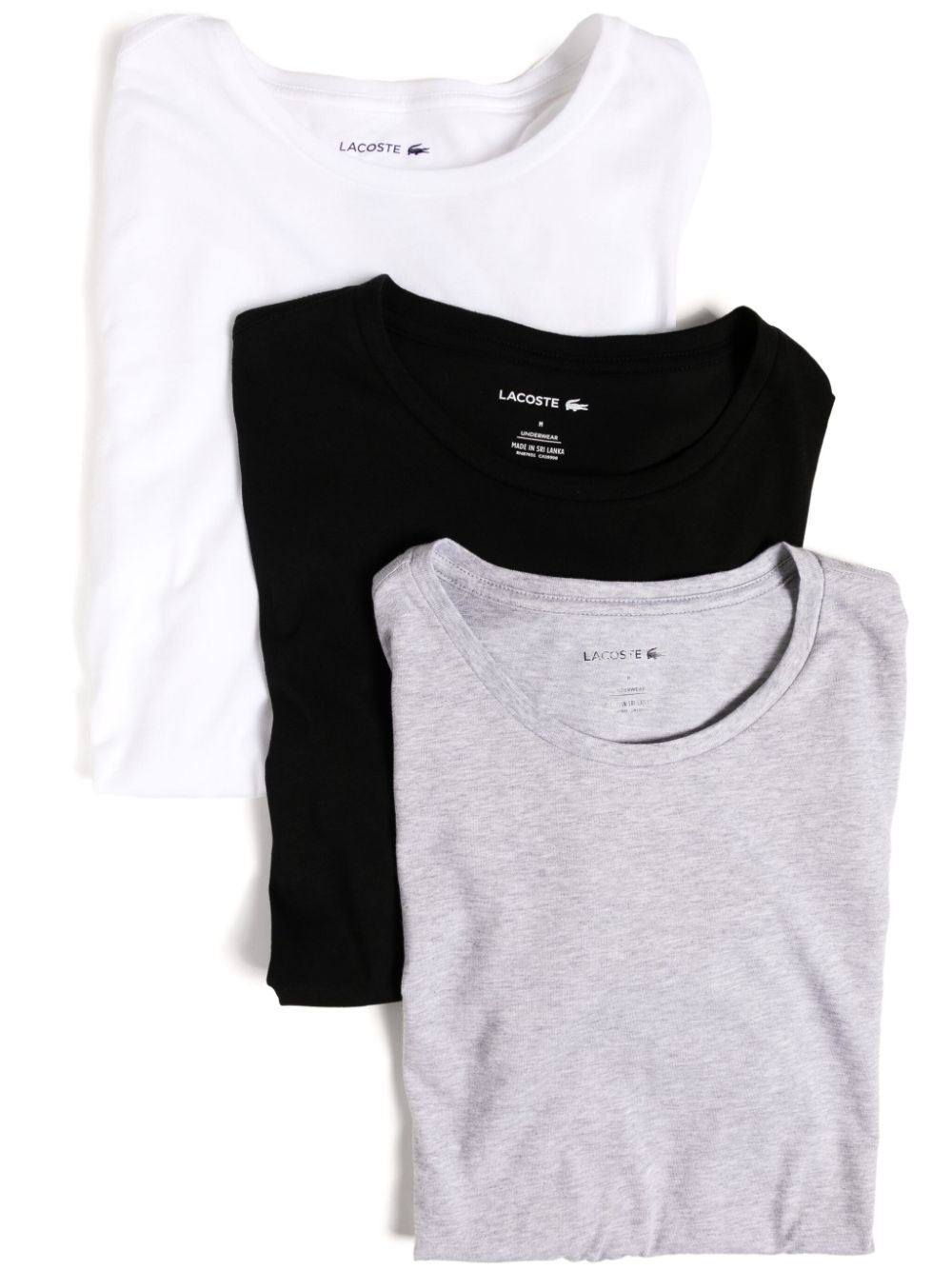 Lacoste 3-pack cotton T-shirt - Black von Lacoste