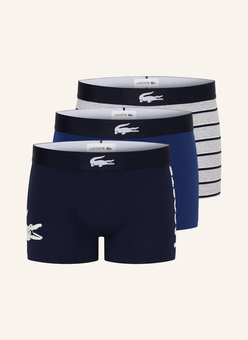 Lacoste 3er-Pack Boxershorts blau von Lacoste