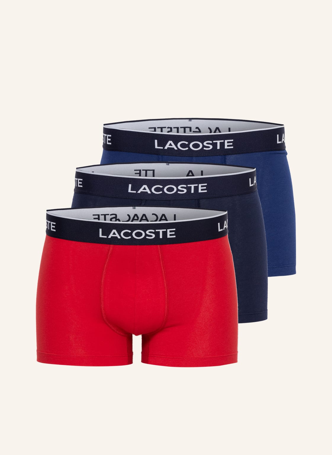 Lacoste 3er-Pack Boxershorts blau Lacoste 3er-Pack Boxershorts blau von Lacoste