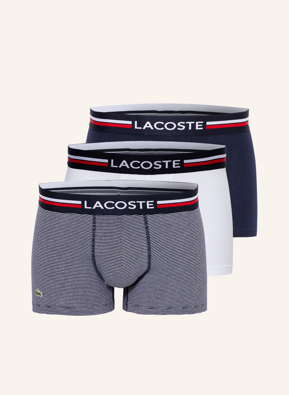 Lacoste 3er-Pack Boxershorts blau von Lacoste