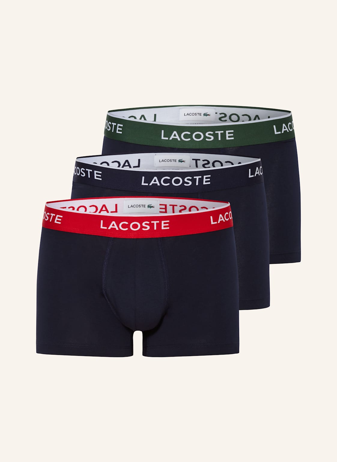 Lacoste 3er-Pack Boxershorts blau Lacoste 3er-Pack Boxershorts blau von Lacoste