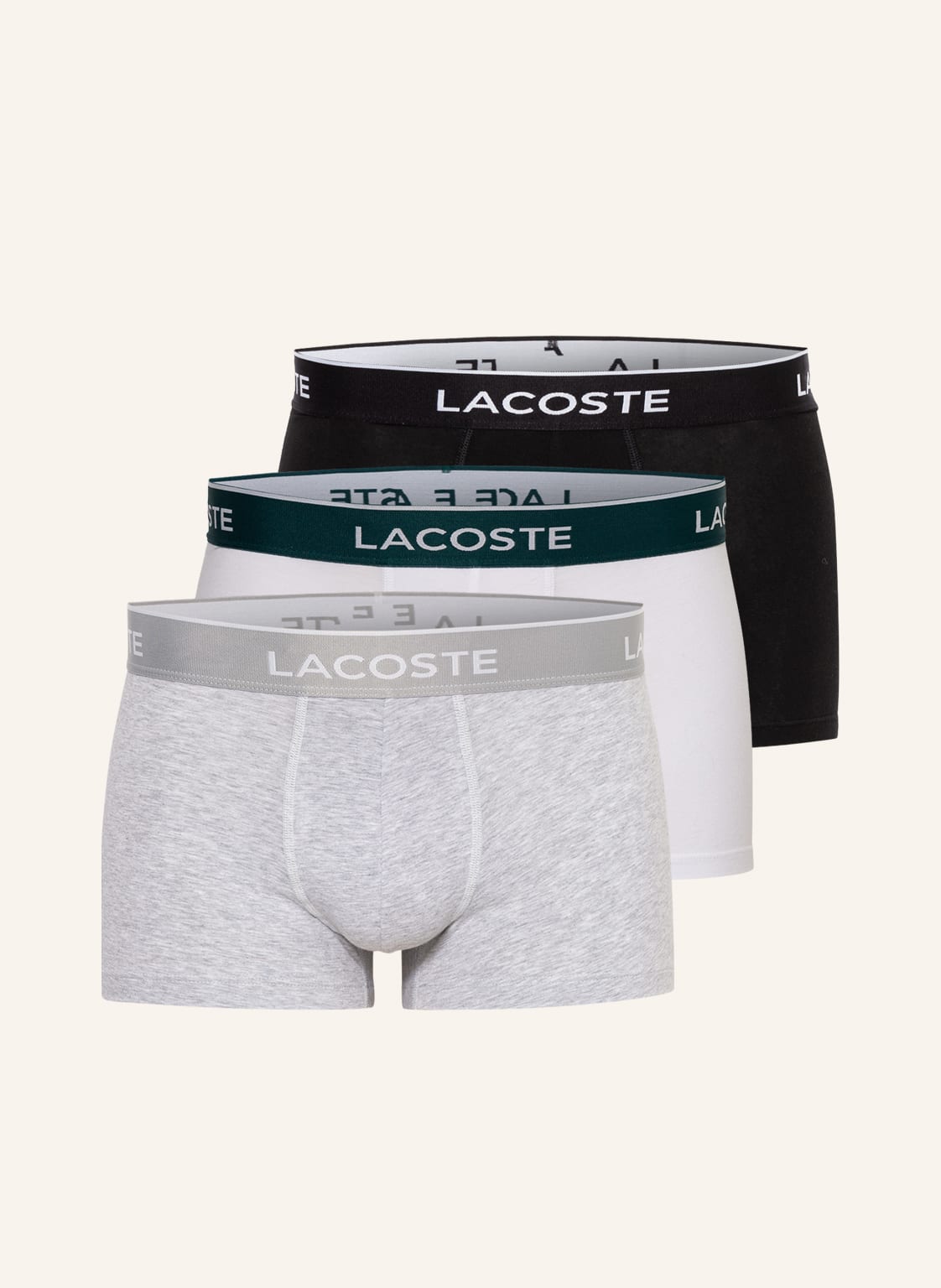 Lacoste 3er-Pack Boxershorts grau Lacoste 3er-Pack Boxershorts grau von Lacoste