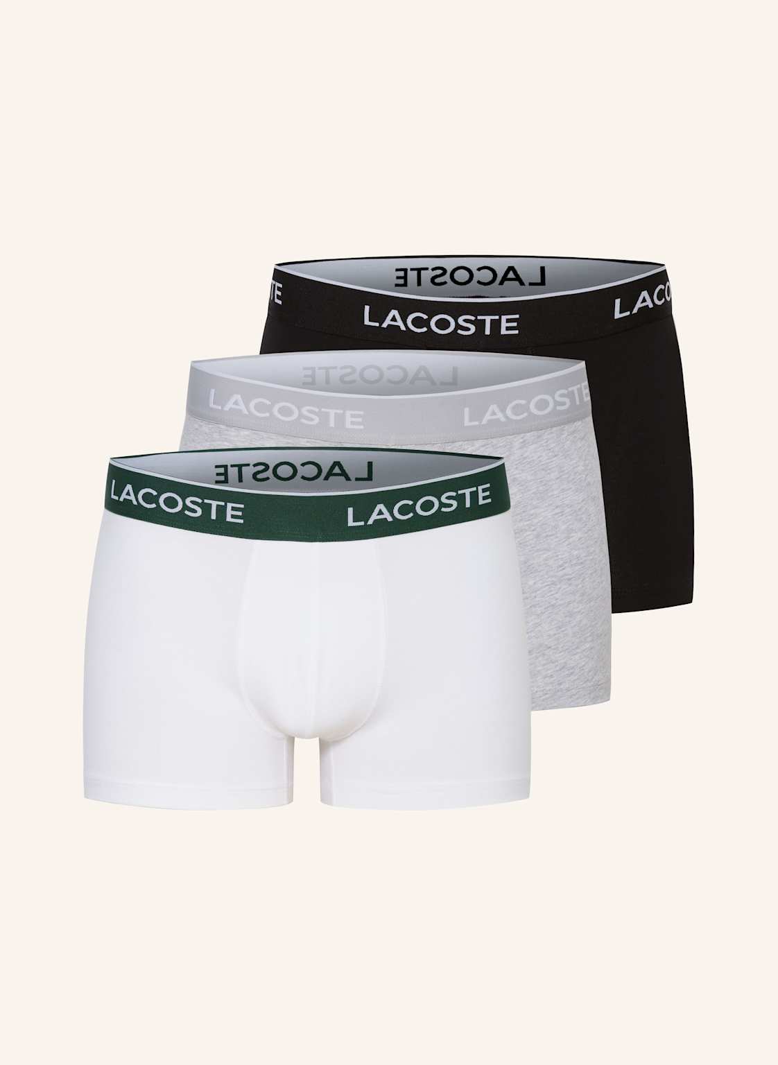 Lacoste 3er-Pack Boxershorts grau von Lacoste