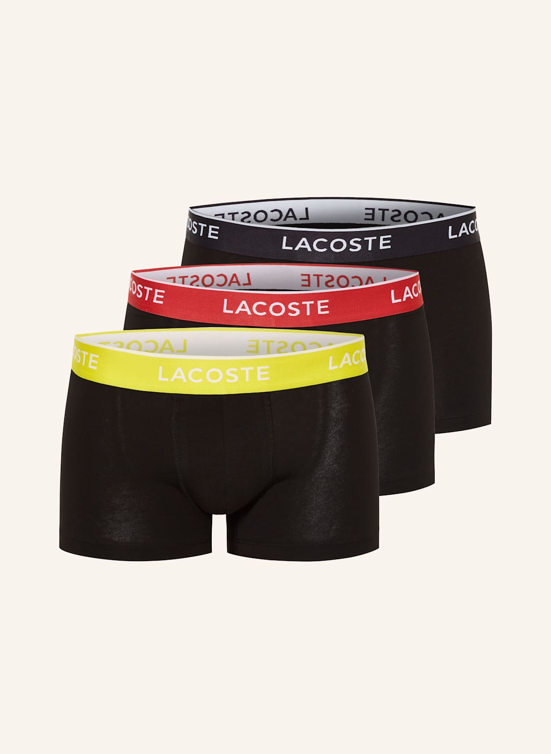 Lacoste 3er-Pack Boxershorts schwarz Lacoste 3er-Pack Boxershorts schwarz von Lacoste