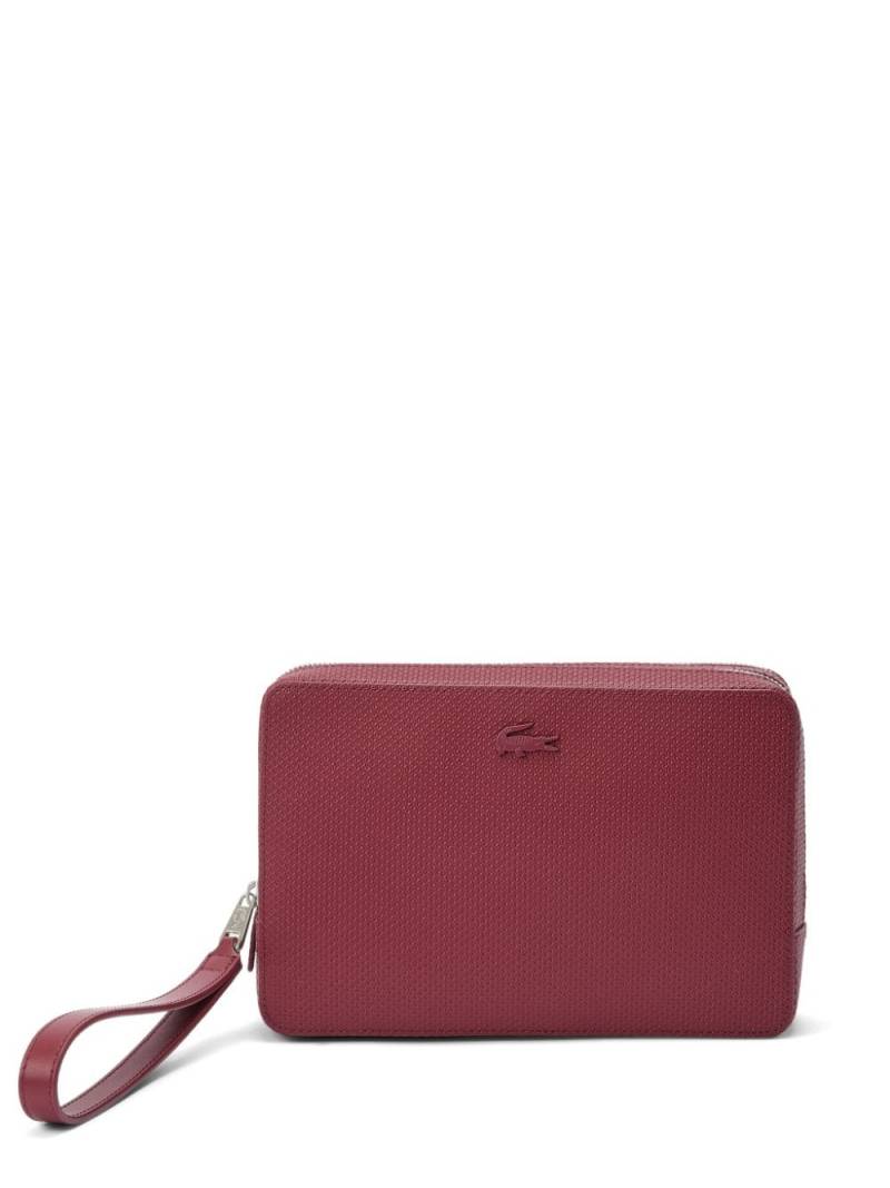 Lacoste Chantaco leather clutch bag - Red von Lacoste