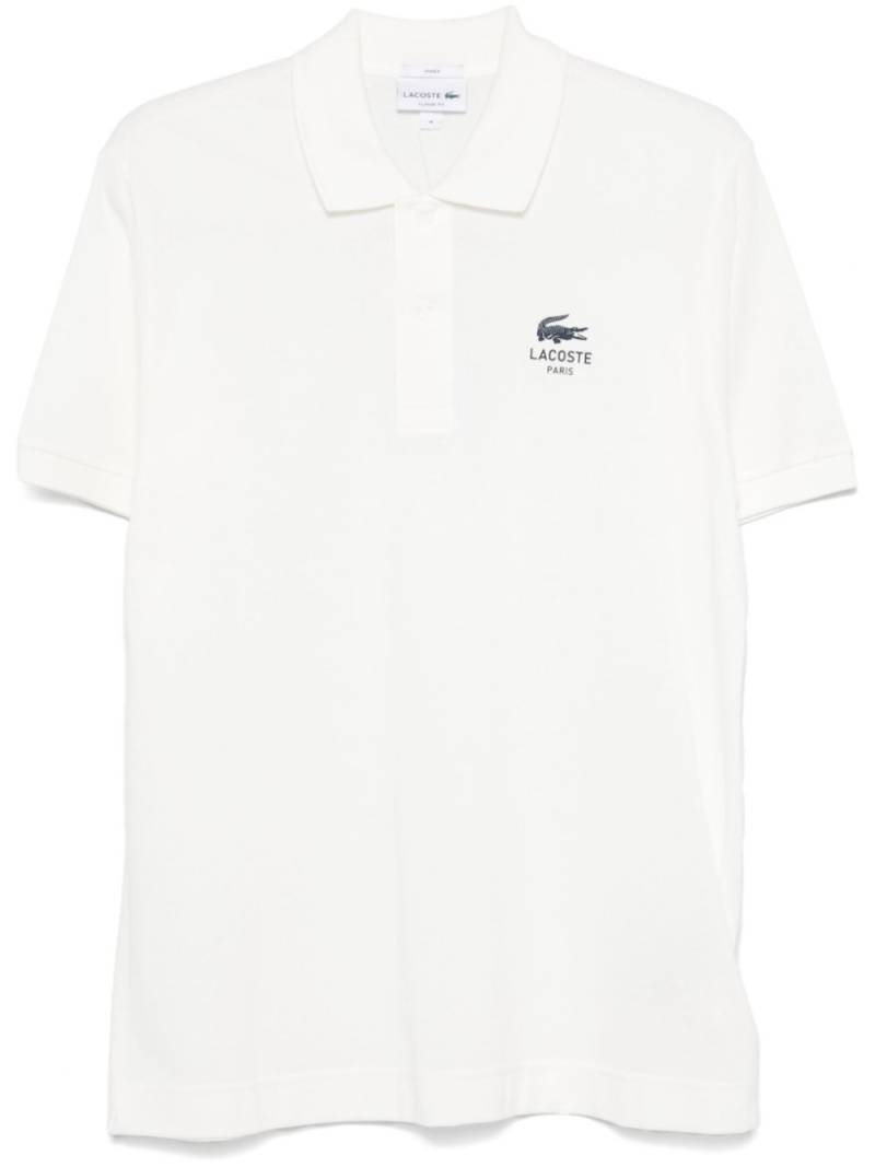 Lacoste Classic Fit Signature Print polo shirt - White von Lacoste