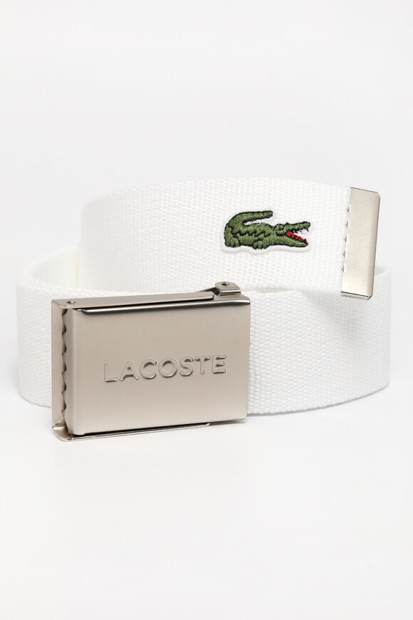 Lacoste Clip Gürtel | Weiss | Herren  | 110 von Lacoste