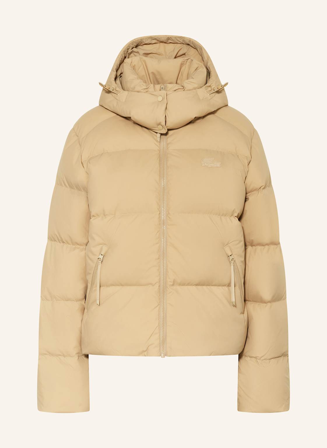 Lacoste Daunenjacke Mit Abnehmbarer Kapuze beige von Lacoste