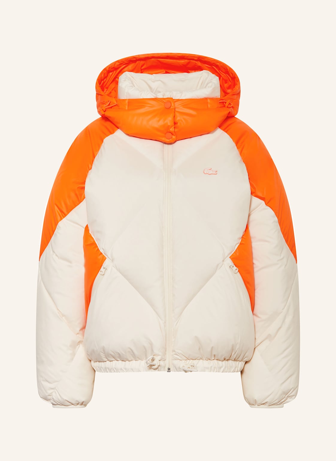 Lacoste Daunenjacke Mit Abnehmbarer Kapuze orange von Lacoste