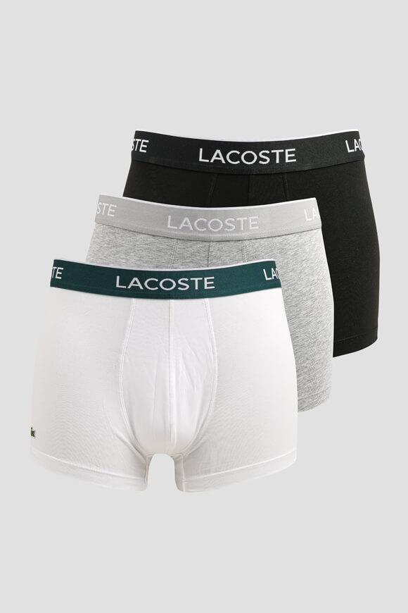 Lacoste Dreierpack Boxershorts | Black + Grey Heather + White | Herren  | L von Lacoste