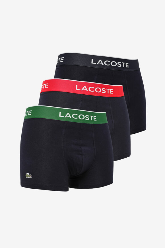 Lacoste Dreierpack Boxershorts | Dunkel Navy + Rot + Grün | Herren  | L von Lacoste