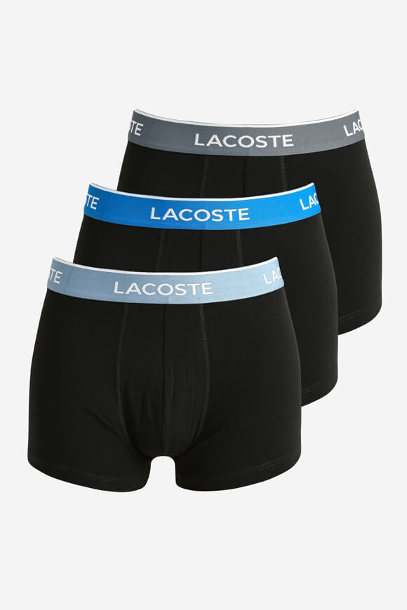 Lacoste Dreierpack Boxershorts | Schwarz + Blau + Grau | Herren  | S von Lacoste