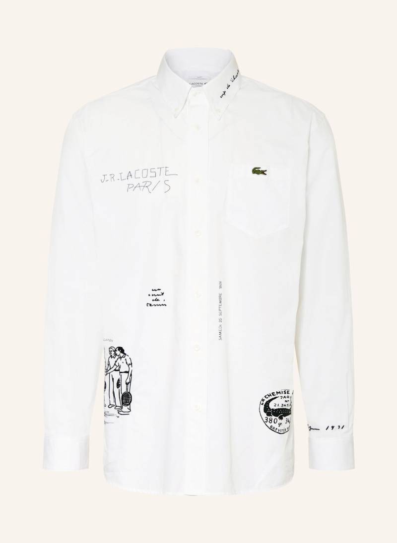 Lacoste Hemd Loose Fit weiss von Lacoste