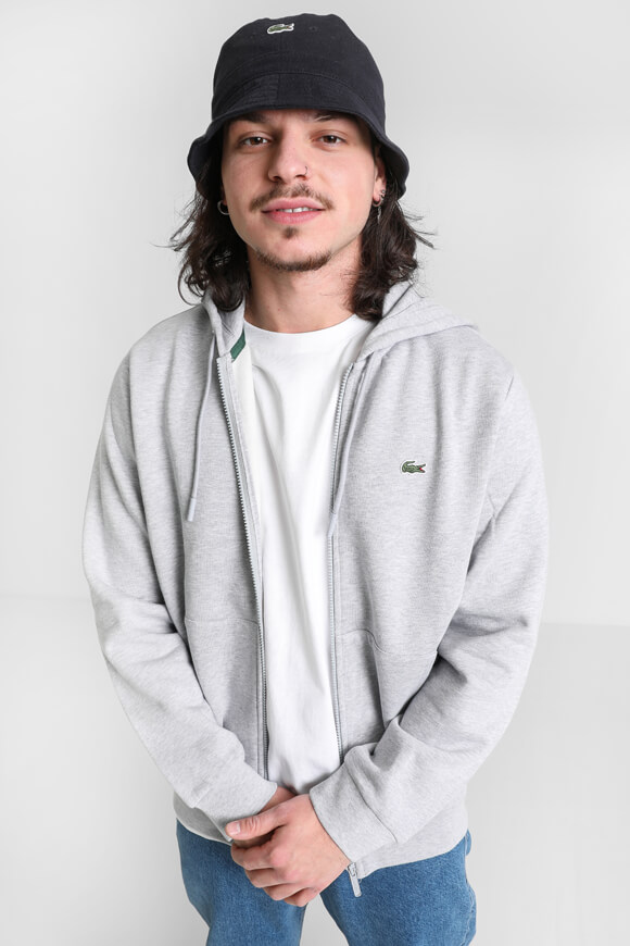 Lacoste Kapuzensweatjacke | Hellgrau meliert | Herren | L Lacoste Kapuzensweatjacke | Hellgrau meliert | Herren | L von Lacoste