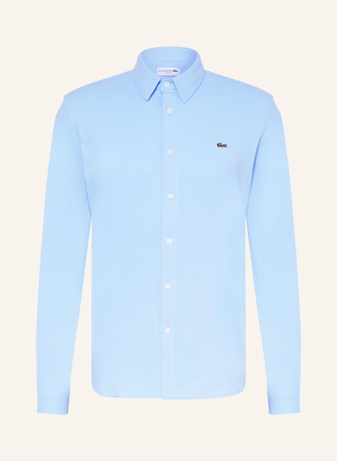 Lacoste Piqué-Hemd Slim Fit blau von Lacoste