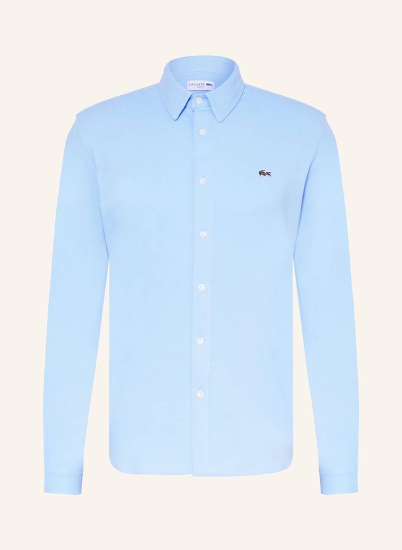 Lacoste Piqué-Hemd Slim Fit blau von Lacoste