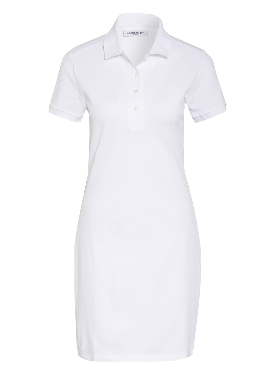 Lacoste Piqué-Polokleid weiss von Lacoste