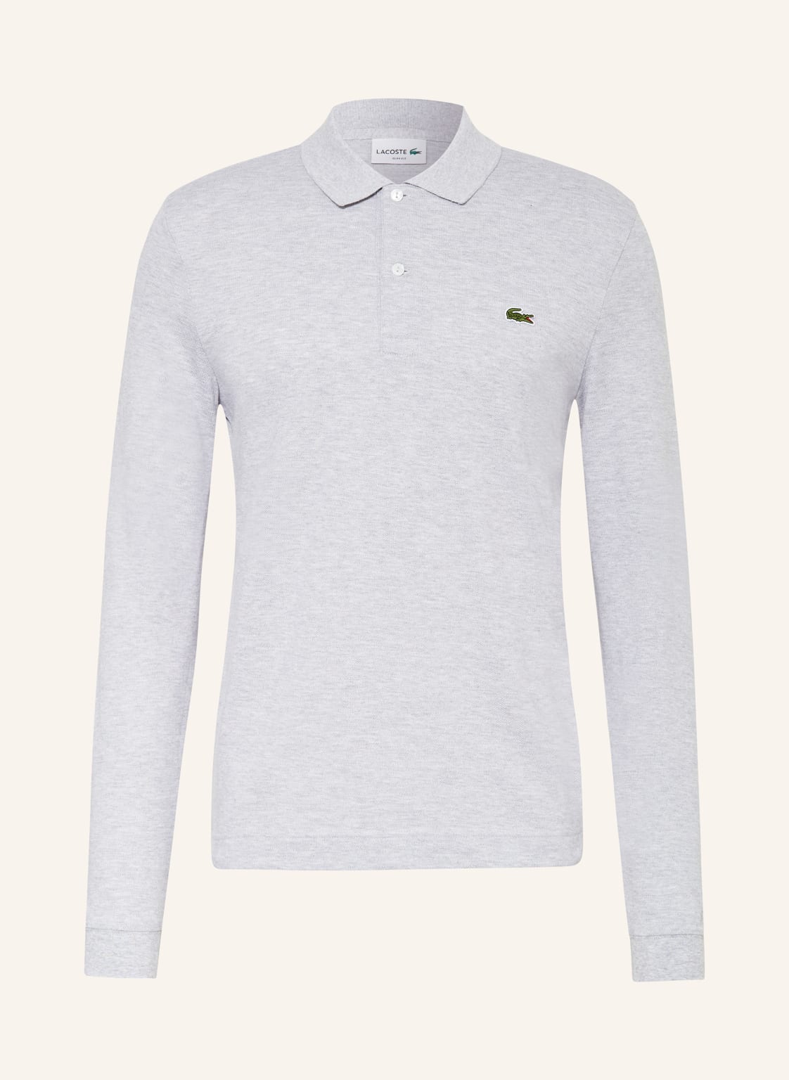 Lacoste Piqué-Poloshirt Slim Fit grau von Lacoste