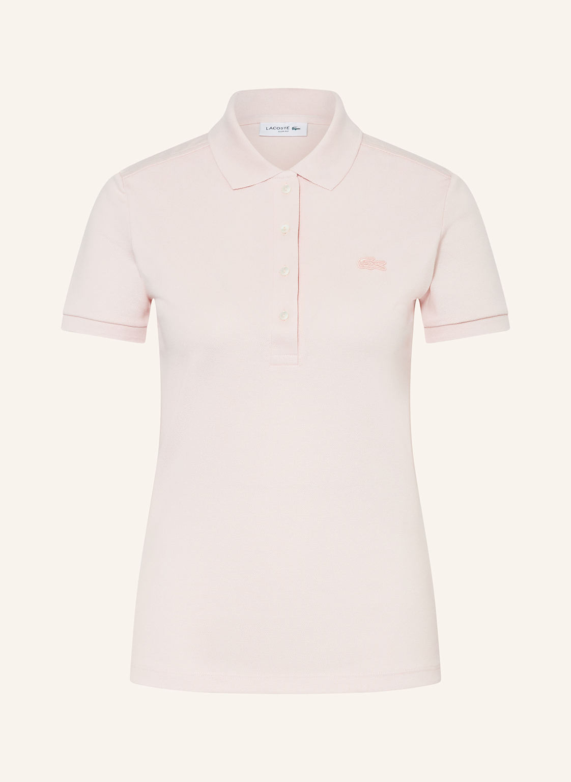 Lacoste Piqué-Poloshirt Slim Fit rosa von Lacoste