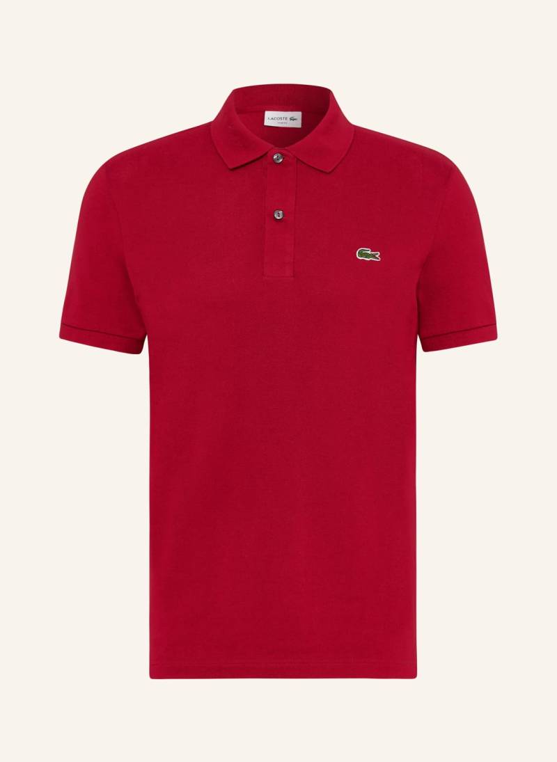 Lacoste Piqué-Poloshirt Slim Fit rot von Lacoste