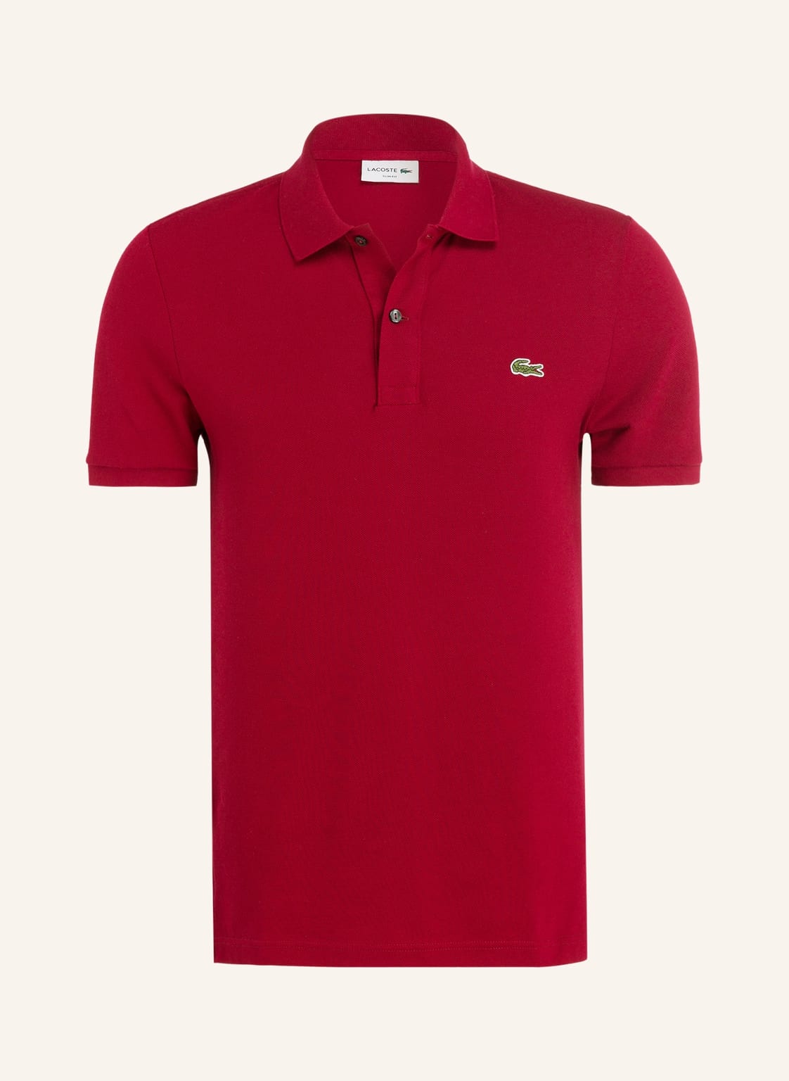 Lacoste Piqué-Poloshirt Slim Fit rot von Lacoste