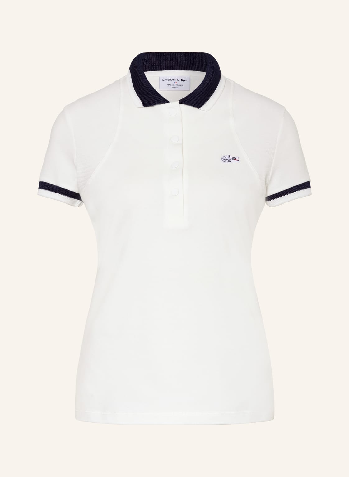 Lacoste Piqué-Poloshirt Slim Fit weiss von Lacoste