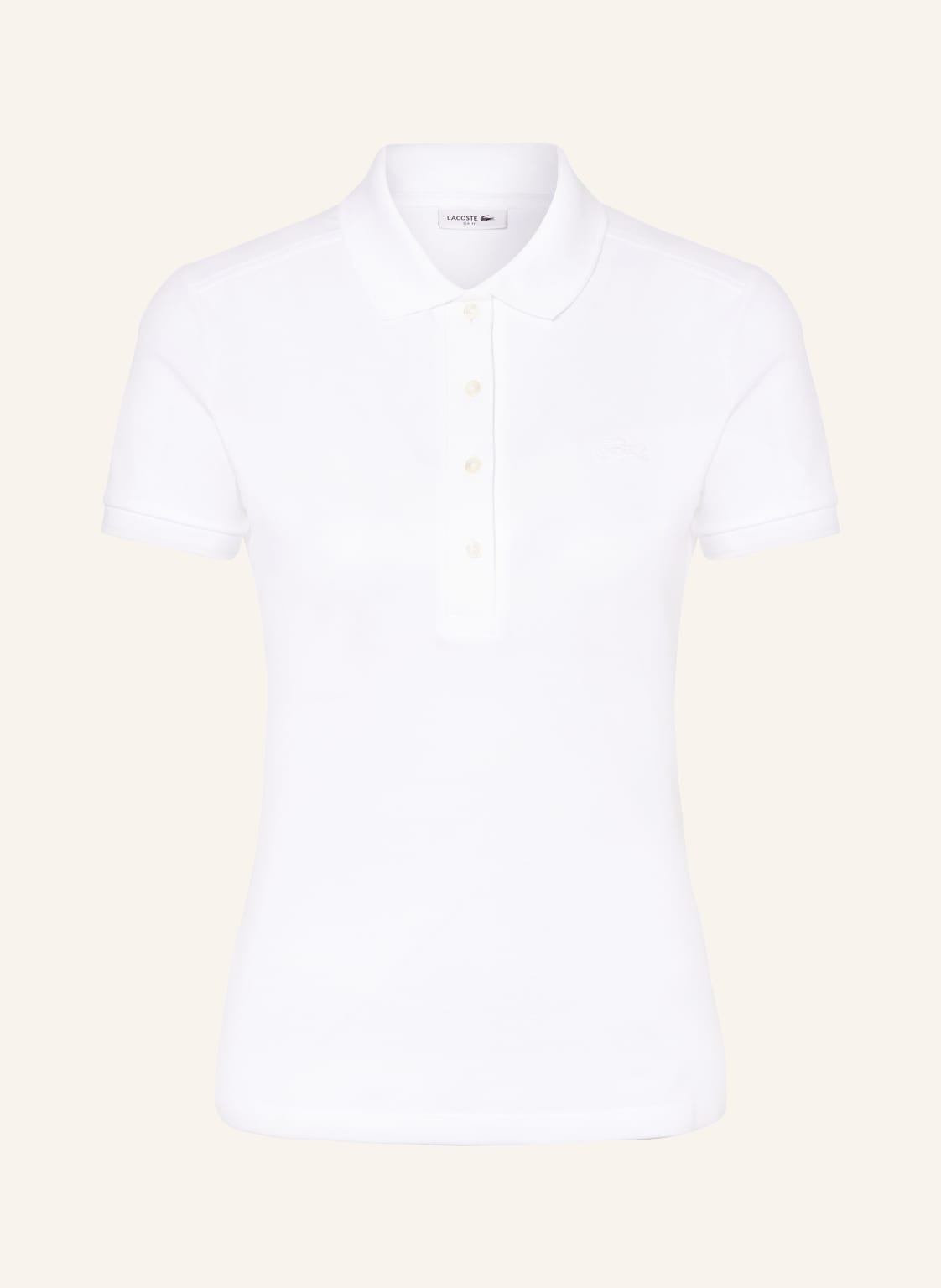 Lacoste Piqué-Poloshirt Slim Fit weiss von Lacoste