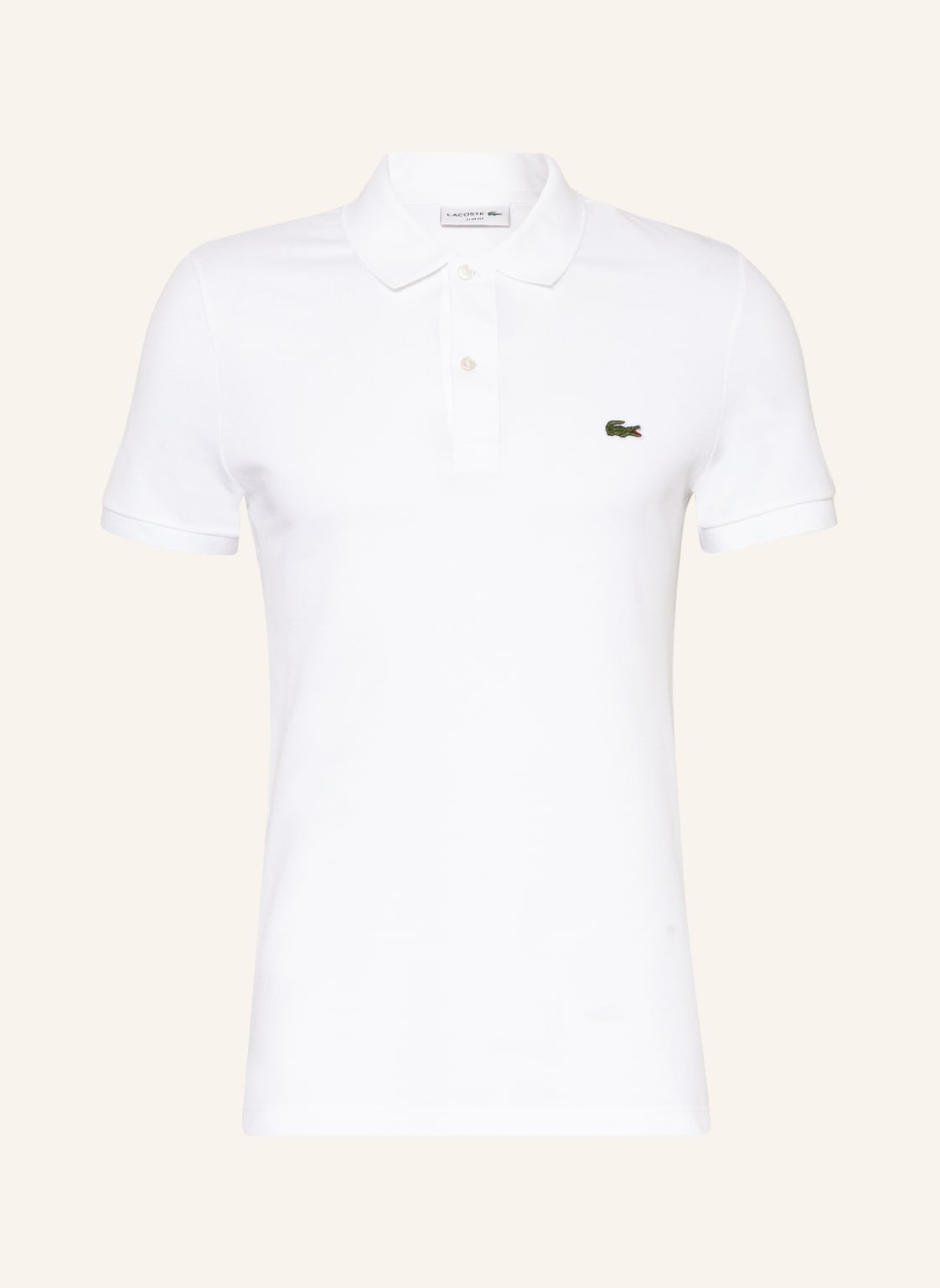 Lacoste Piqué-Poloshirt Slim Fit weiss von Lacoste