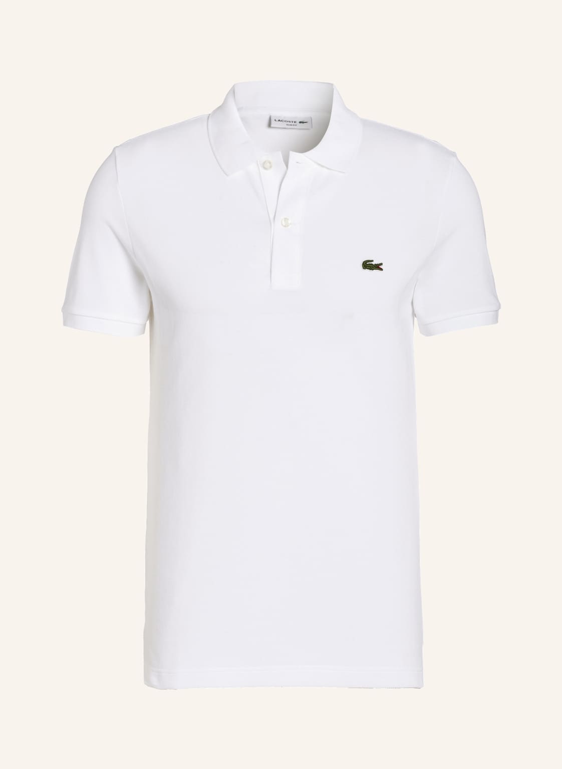 Lacoste Piqué-Poloshirt Slim Fit weiss von Lacoste