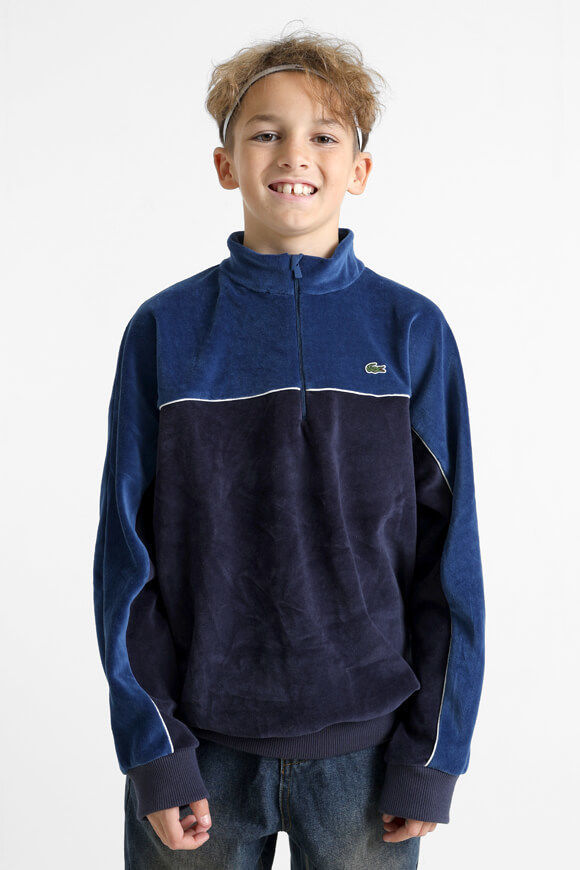 Lacoste Samt Sweater | Navy + Blue | Jungen  | 14 von Lacoste