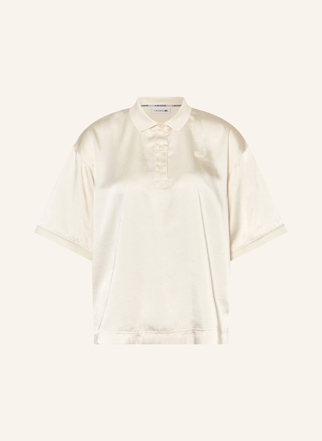 Lacoste Satin-Poloshirt weiss Lacoste Satin-Poloshirt weiss von Lacoste