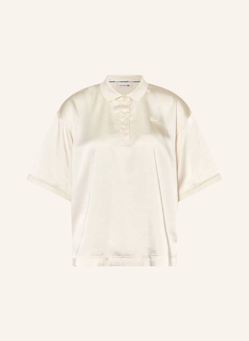 Lacoste Satin-Poloshirt weiss von Lacoste