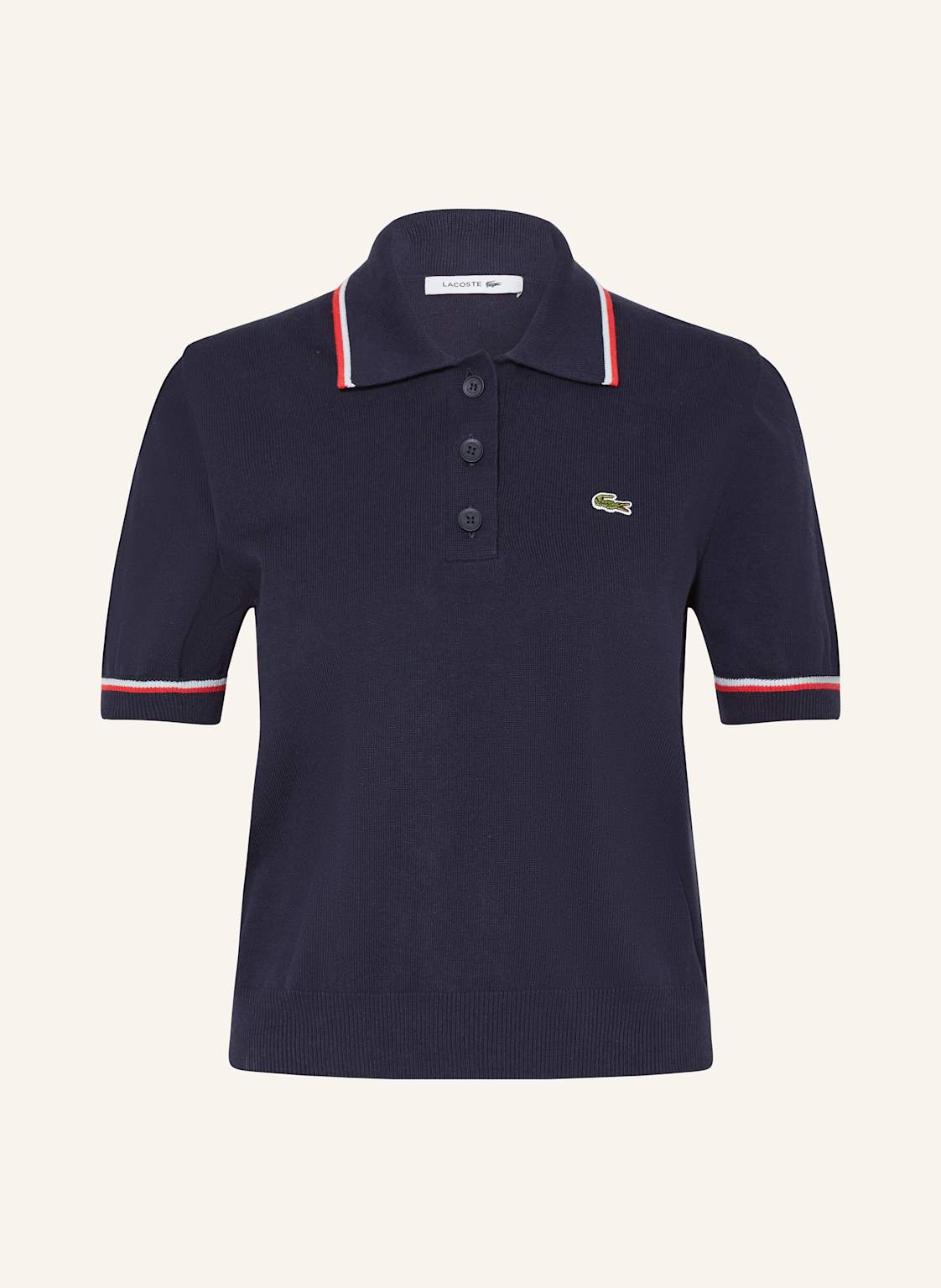 Lacoste Strick-Poloshirt blau Lacoste Strick-Poloshirt blau von Lacoste