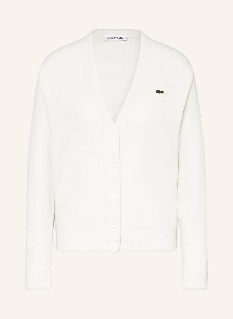 Lacoste Strickjacke Mit Galonstreifen weiss von Lacoste