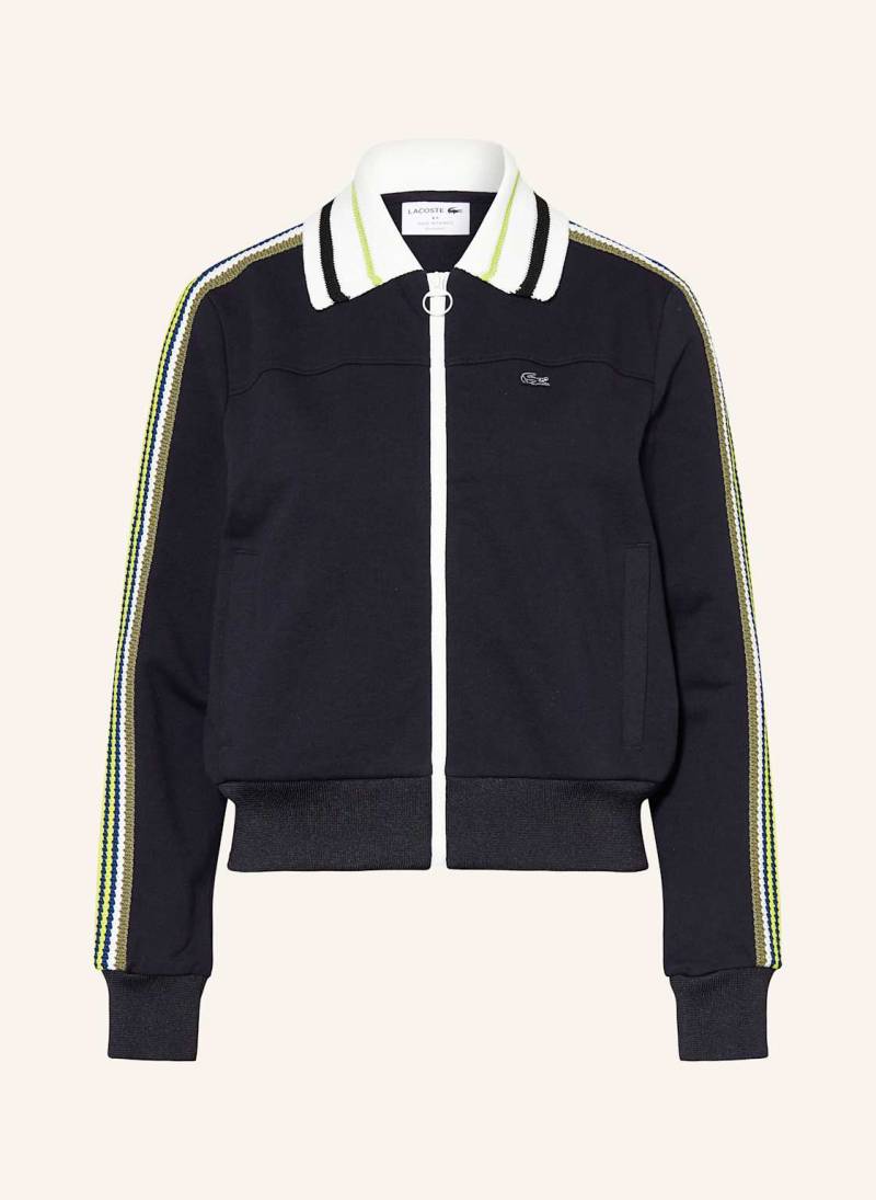 Lacoste Sweatjacke Mit Galonstreifen blau von Lacoste