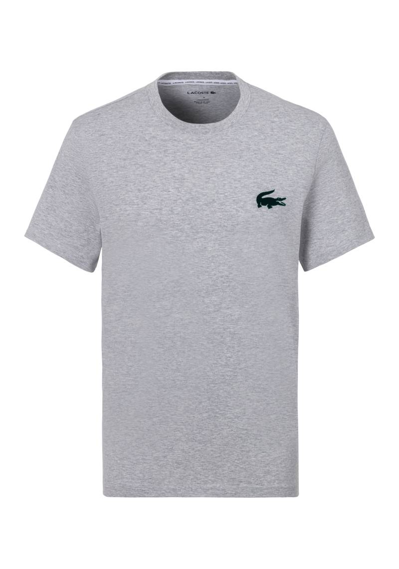 Lacoste T-Shirt, mit grossem Krokodillogo aus Samt von Lacoste